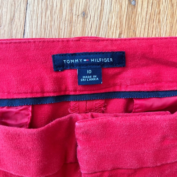 Tommy Hilfiger women’s red cropped pants size 10 - Picture 2 of 2